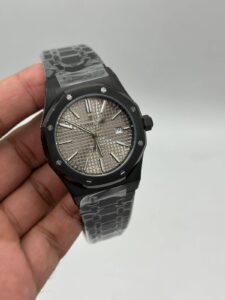 Audemars-Piguet-Royal-Oak-Grey-Dial-Black