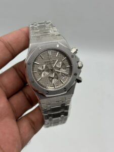 Audemars-Piguet-Royal-Oak-Grey-Dial-Chronograph-Silver