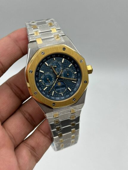 Audemars-Piguet-Royal-Oak-Perpetual-Calendar-Blue-Dial-Chronograph-Two-Tone