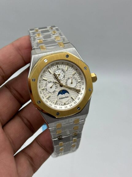 Audemars-Piguet-Royal-Oak-Perpetual-Calendar-White-Dial-Chronograph-Two-Tone