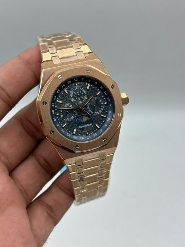 Audemars-Piguet-Royal-Oak-Perpetual-Calendar-Blue-Dial-Chronograph-Rose-Gold