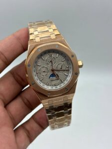 Audemars-Piguet-Royal-Oak-Perpetual-Calendar-Grey-Dial-Chronograph-Rose-Gold