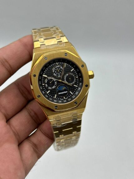 Audemars-Piguet-Royal-Oak-Perpetual-Calendar-Black-Dial-Chronograph-Gold