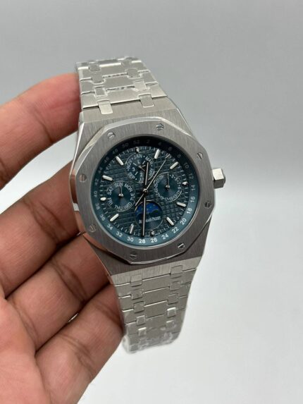 Audemars-Piguet-Royal-Oak-Perpetual-Calendar- Blue-Dial-Silver-Chronograph-Silver
