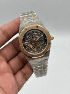 Audemars-Piguet-Royal-Oak-Skeleton-Grey-Dial-Two-Tone