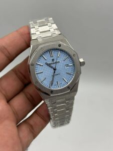 Audemars-Piguet-Royal-Oak-Sky-Blue-Dial-Silver