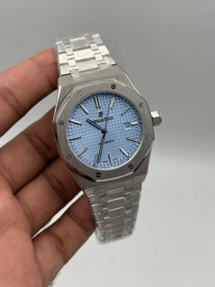 Audemars-Piguet-Royal-Oak-Sky-Blue-Dial-Silver