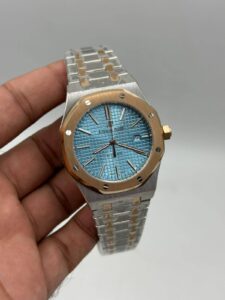 Audemars-Piguet-Royal-Oak-Sky-Blue-Dial-Two-Tone