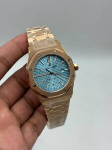 Audemars-Piguet-Royal-Oak-Sky-Blue-Dial-Rose-Gold