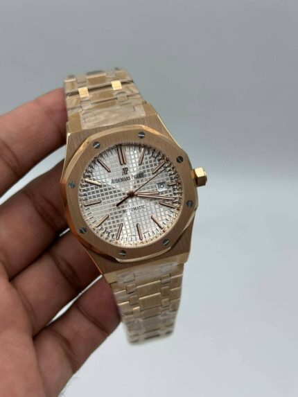 Audemars-Piguet-Royal-Oak-White-Dial-Rose-Gold