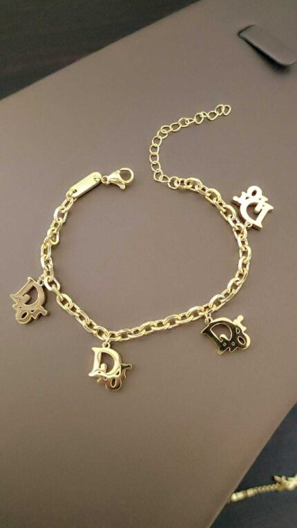 Dior-Gold-Tone-Charm-Bracelet
