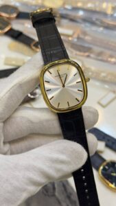 Patek-Phillipe-Ellipse-Silver-Dial-Black-Leather-Strap-Gold