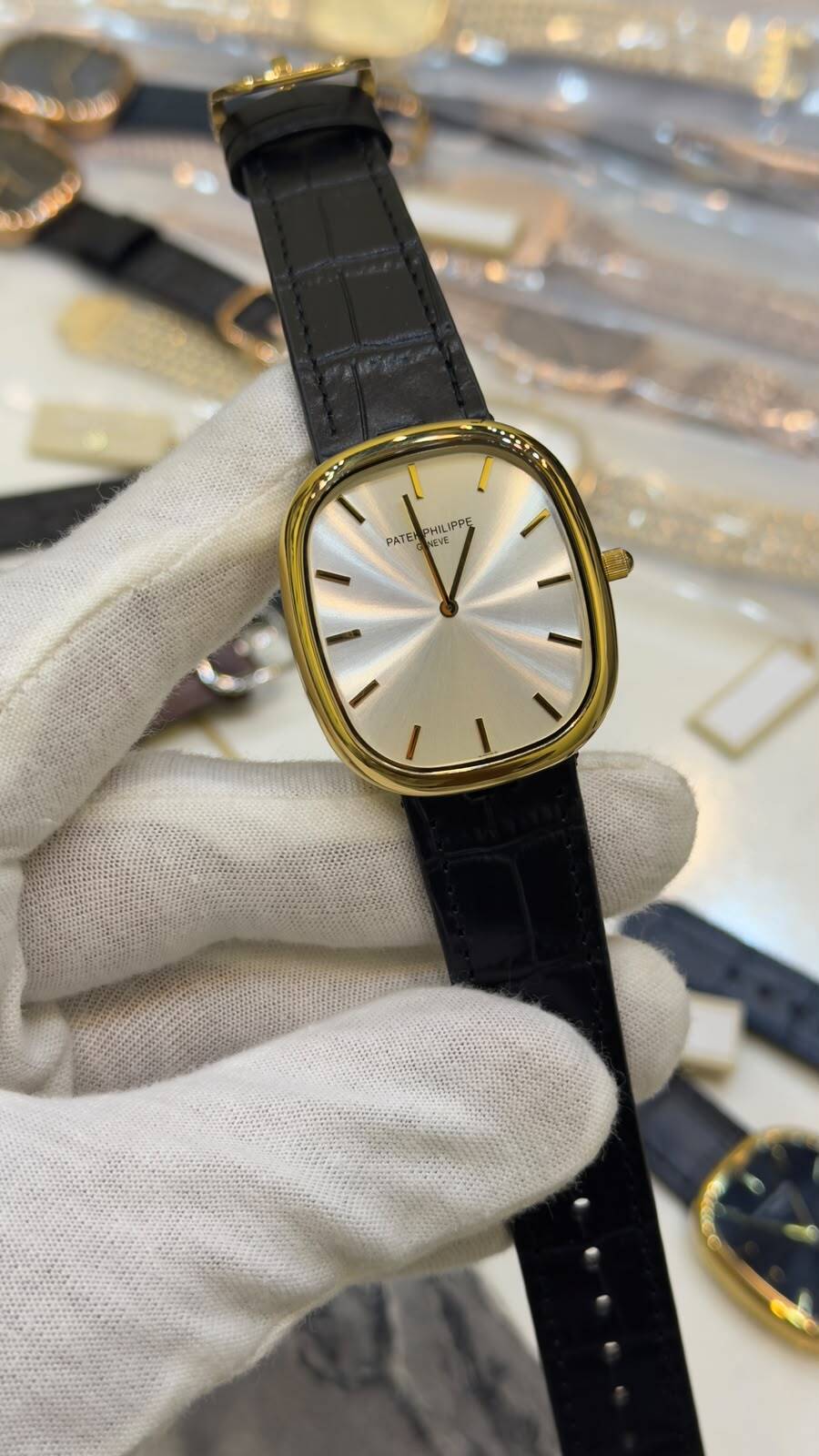 Patek-Phillipe-Ellipse-Silver-Dial-Black-Leather-Strap-Gold Patek-Phillipe-Ellipse-Silver-Dial-Black-Leather-Strap-Gold