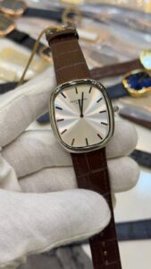 Patek-Phillipe-Ellipse-Silver-Dial-Brown-Leather-Strap-Silver