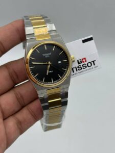 Tissot-Prx-Black-Dial-Quartz-Two-Tone