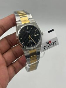Tissot-Prx-Black-Dial-Quartz-Two-Tone