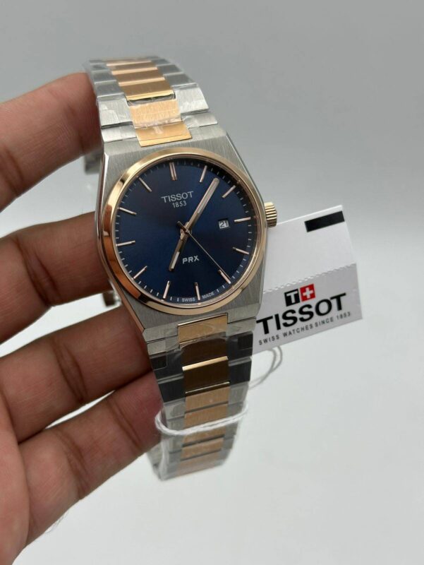 Tissot-Prx-Blue-Dial-Quartz-Two-Tone