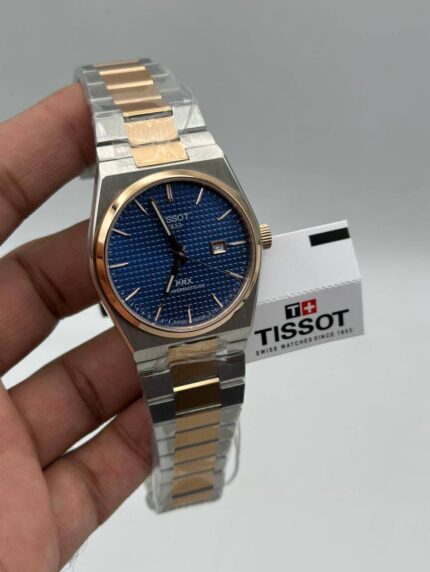 Tissot-Prx-Blue-Dial-Quartz-Two-Tone