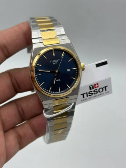 Tissot-Prx-Blue-Dial-Quartz-Two-Tone