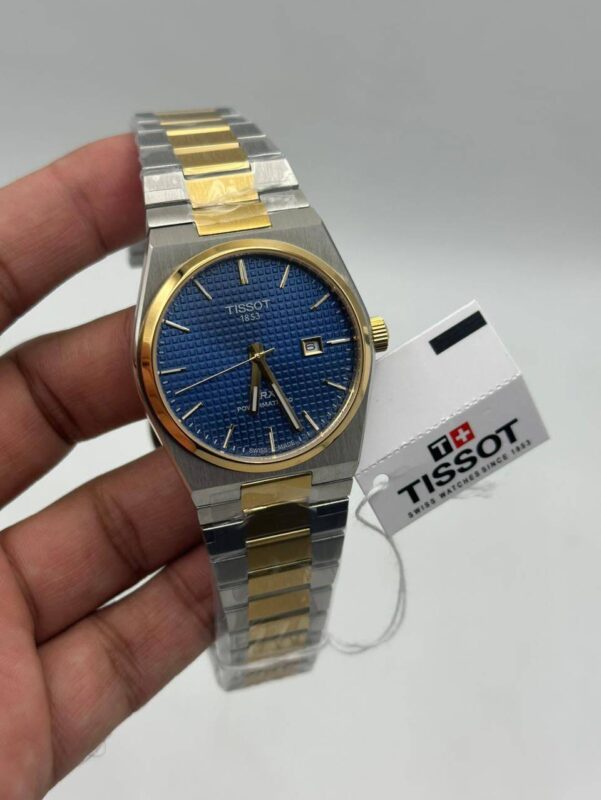 Tissot-Prx-Blue-Dial-Quartz-Two-Tone