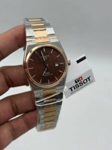 Tissot-Prx-Brown-Dial-Quartz-Two-Tone
