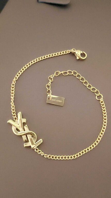 Ysl-Saint-Laurent-Cassandre-Monogram-Charm-Bracelet