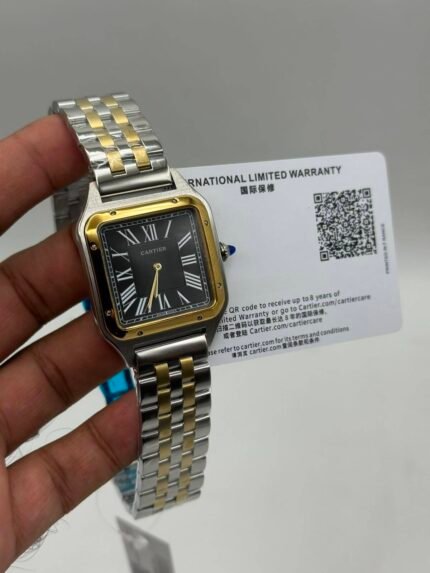 Cartier-Panthere-De-Black-Dial-Two-Tone