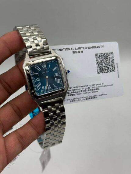 Cartier-Panthere-De-Blue-Dial-Silver