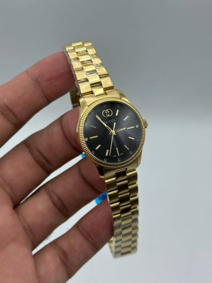 Gucci-G-Timeless-Black-Dial-Gold