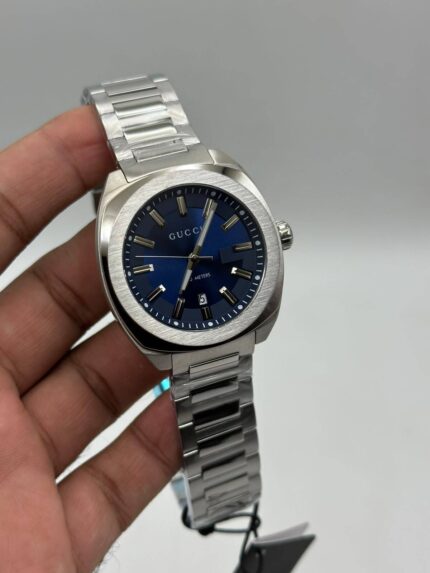 Gucci-GG2570-Blue-Dial-Silver
