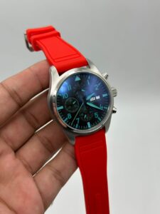 Iwc-Schaff-hausen-Pilot's-Black-Dial-Rubber-Strap-Chronograph