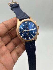 Iwc-Schaff-hausen-Pilot's-Blue-Dial-Chronograph