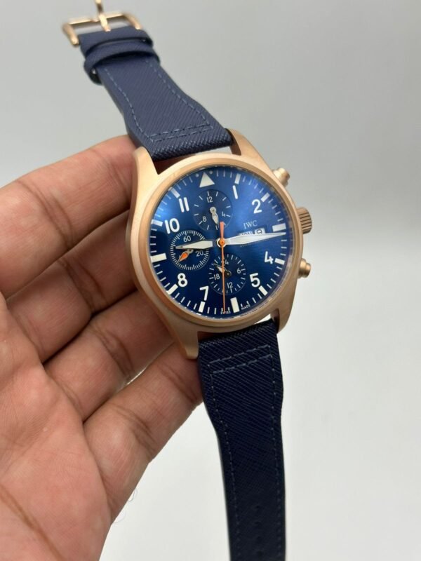 Iwc-Schaff-hausen-Pilot's-Blue-Dial-Chronograph