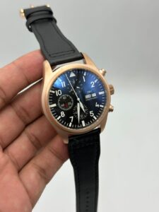 Iwc-Schaff-hausen-Pilot's-Black-Dial-Chronograph