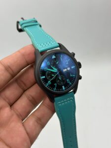 Iwc-Schaff-hausen-Pilot's-Black-Dial-Rubber-Strap-Chronograph.
