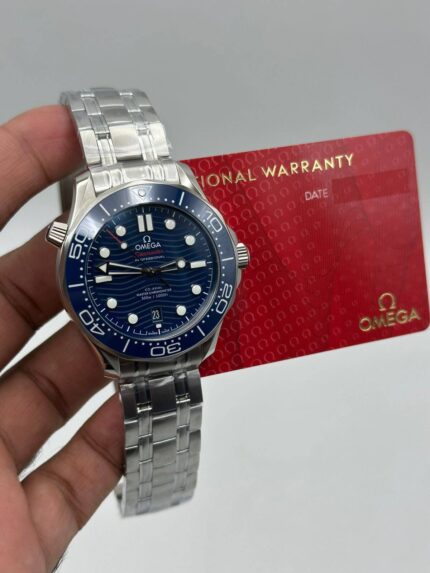 Omeag-Sea-Master-Diver-300-Blue-Dial-Blue-Bazel-Silver