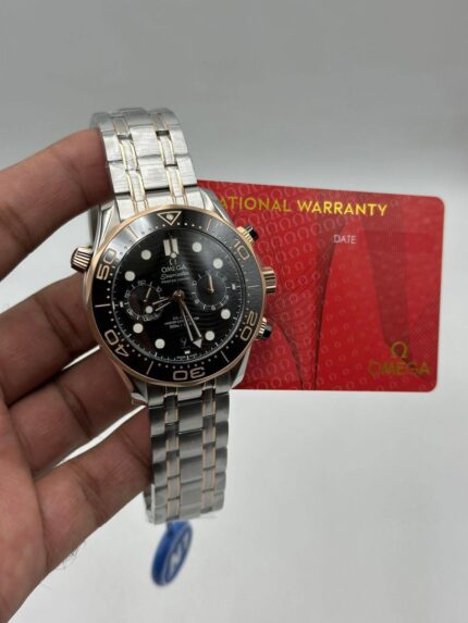 Omega-Sea-Master-Diver-300-Co-Axial-Master-Black-Dial-Chronograph-Two-Tone
