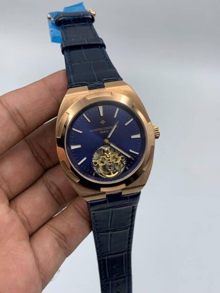 Vacheron-Constantin-Overseas-Tourbillon-Blue-Dial-Leather-Strap-Rose-Gold