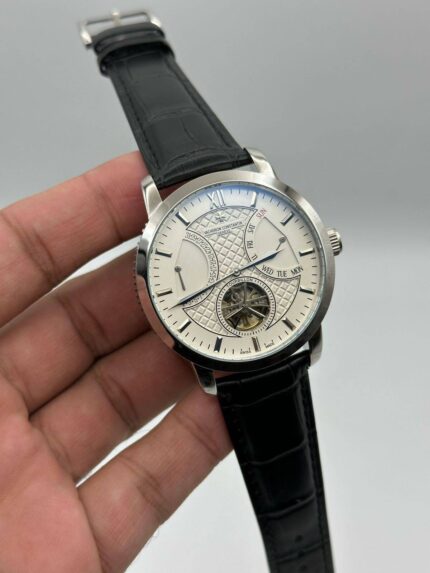 Vacheron-Constantin-Traditionnelle-Tourbillon-White-Dial-Leather-Strap