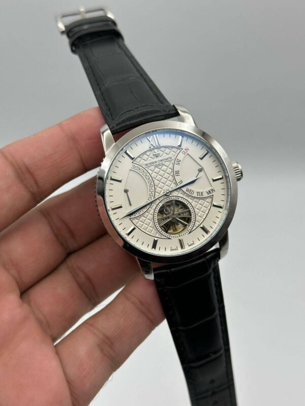 Vacheron-Constantin-Traditionnelle-Tourbillon-White-Dial-Leather-Strap