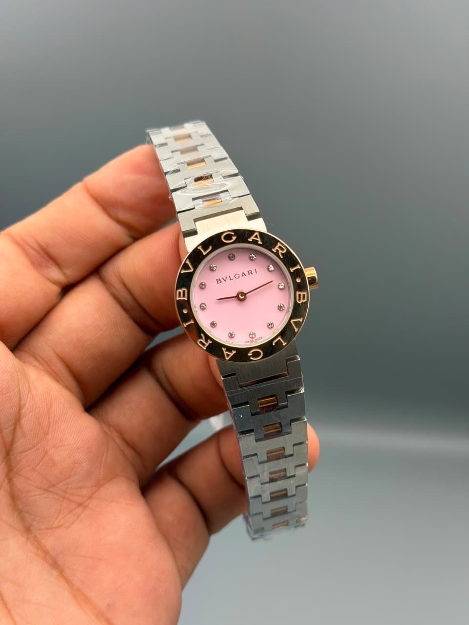 Bvlgari-Pink-Dial-Two-Tone Bvlgari-Pink-Dial-Two-Tone