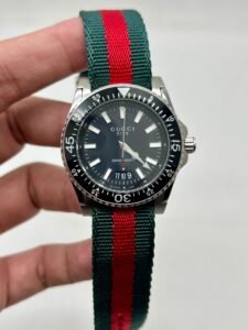 Gucci-Drive-Black-Dial-Nato-Strap