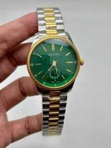 Gucci-G-Timeless-Green-Dial-Two-Tone