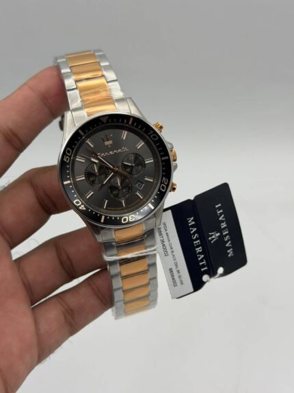 Maserati-Sfida-Grey Dial-Two-Tone-Stainless-Steel-Quartz