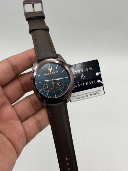 Maserati-Traguardo-Blue-Dial-Brown-Leather-Strap-Quartz