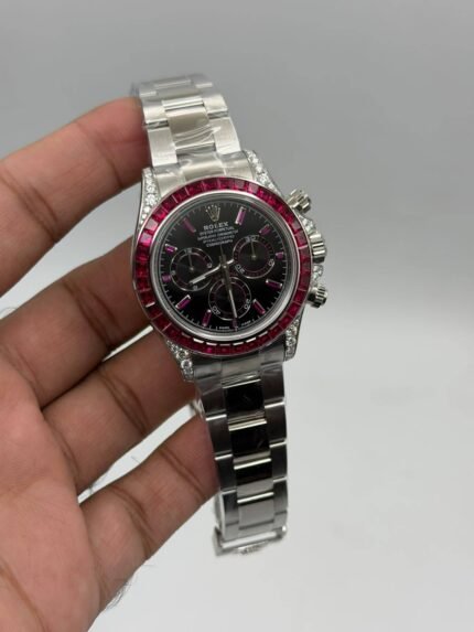 Rolex-Cosmograph-Daytona-Ruby-Black-Dial-Silver