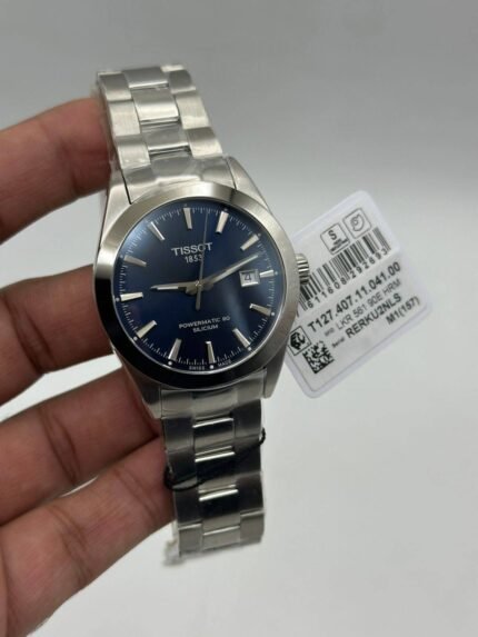 Tissot-Gentleman-Powermatic-80-Silicium-Blue-Dial-Silver