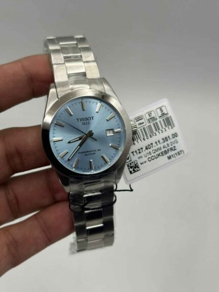 Tissot-Gentleman-Powermatic-80-Silicium-Ice-Blue-Dial-Silver