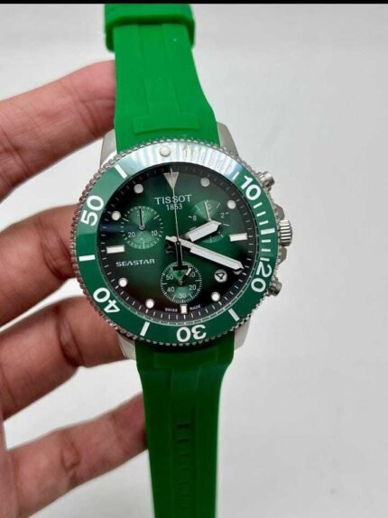 Tissot-Seastar-1000-Chronograph-Green-Dial-Rubber-Strap