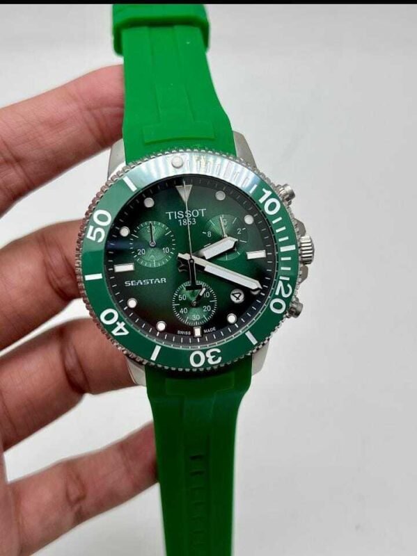 Tissot-Seastar-1000-Chronograph-Green-Dial-Rubber-Strap